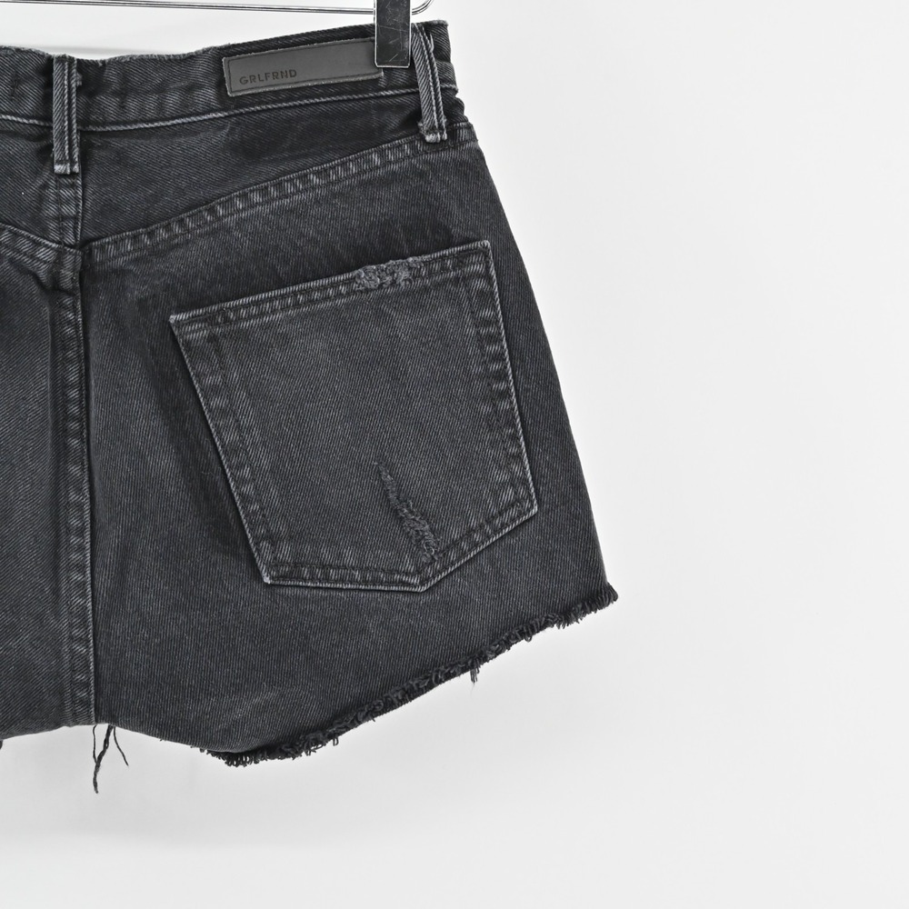 GRLFRND Womens Karolina Blackhearts Denim‎ Shorts Size 27 Cutoff High Rise Jean - Picture 13 of 14